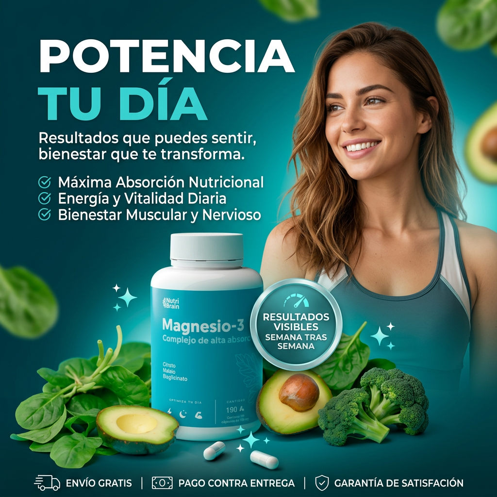 NUTRIBRAIN Magnesio-3 Complejo de Alta Absorción 190 Cápsulas