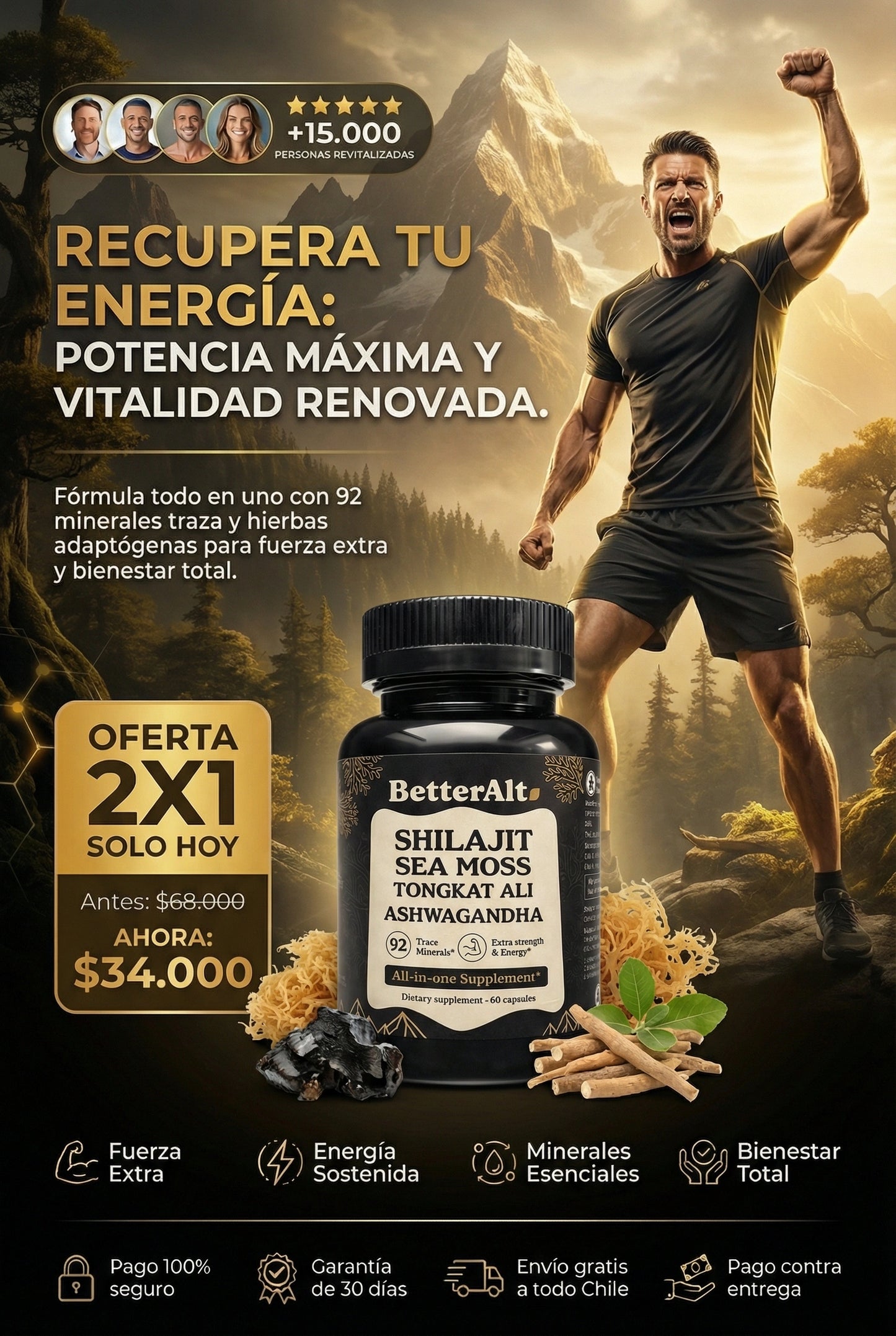 BetterAlt Shilajit All-in-One™ – Energía y Potencia en 30 Días