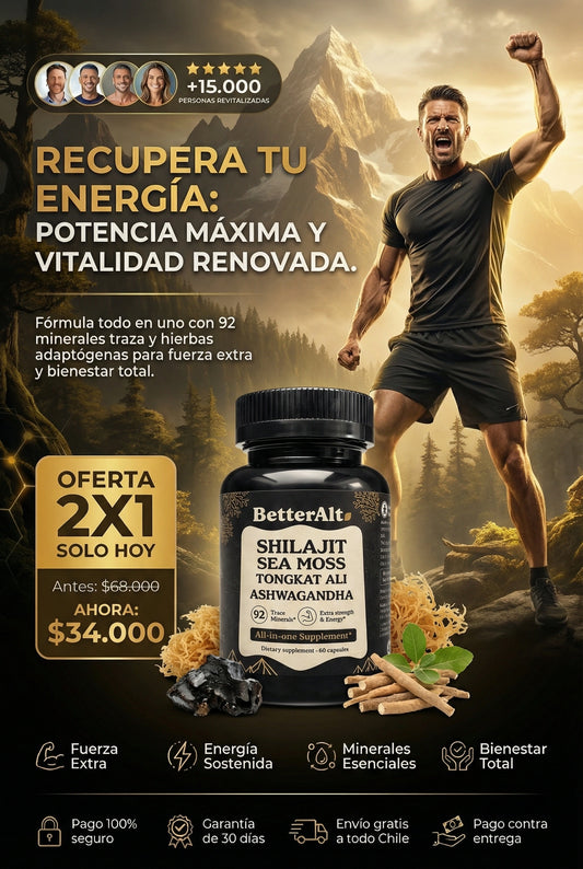 BetterAlt Shilajit All-in-One™ – Energía y Potencia en 30 Días
