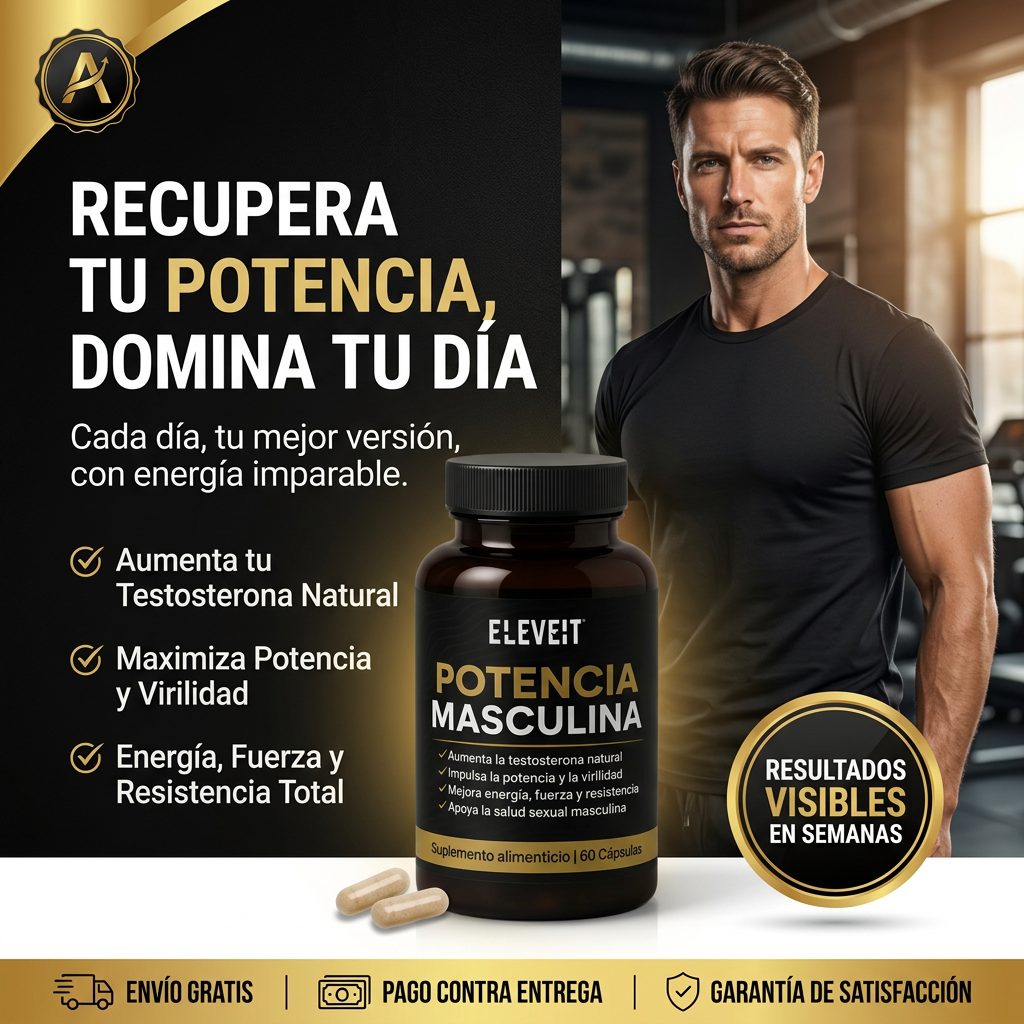 Eleveit Potencia Masculina — Energía, Vitalidad y Rendimiento · 60 Cápsulas
