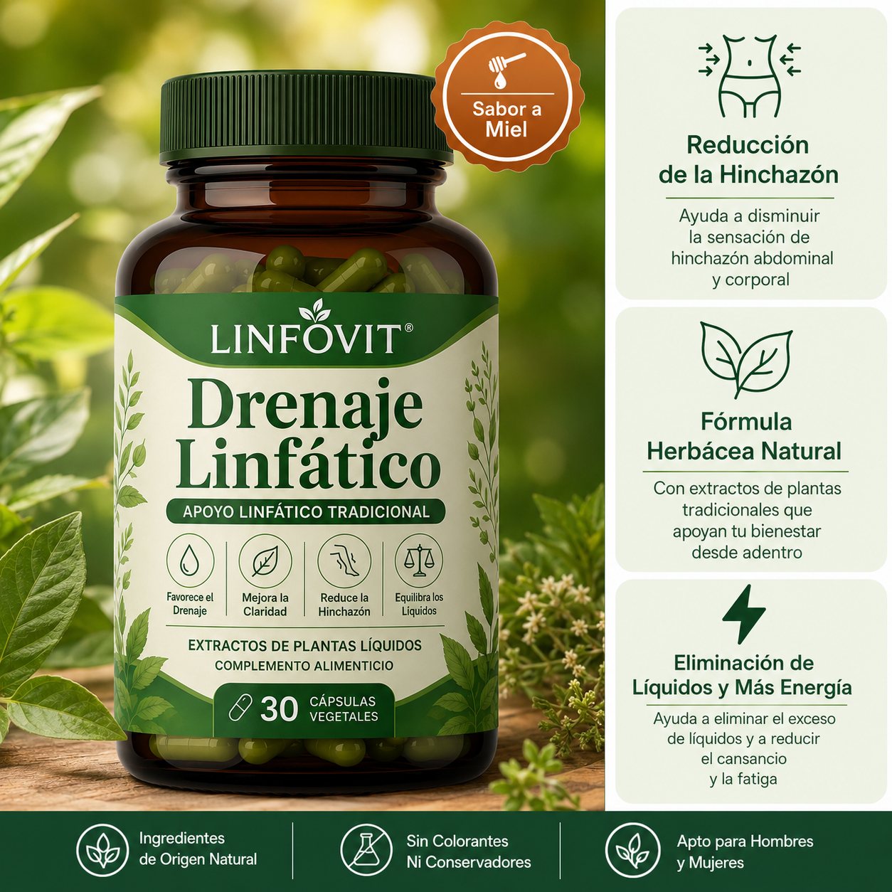 Linfovit™ | Soporte Metabólico Contra Líquidos Retenidos