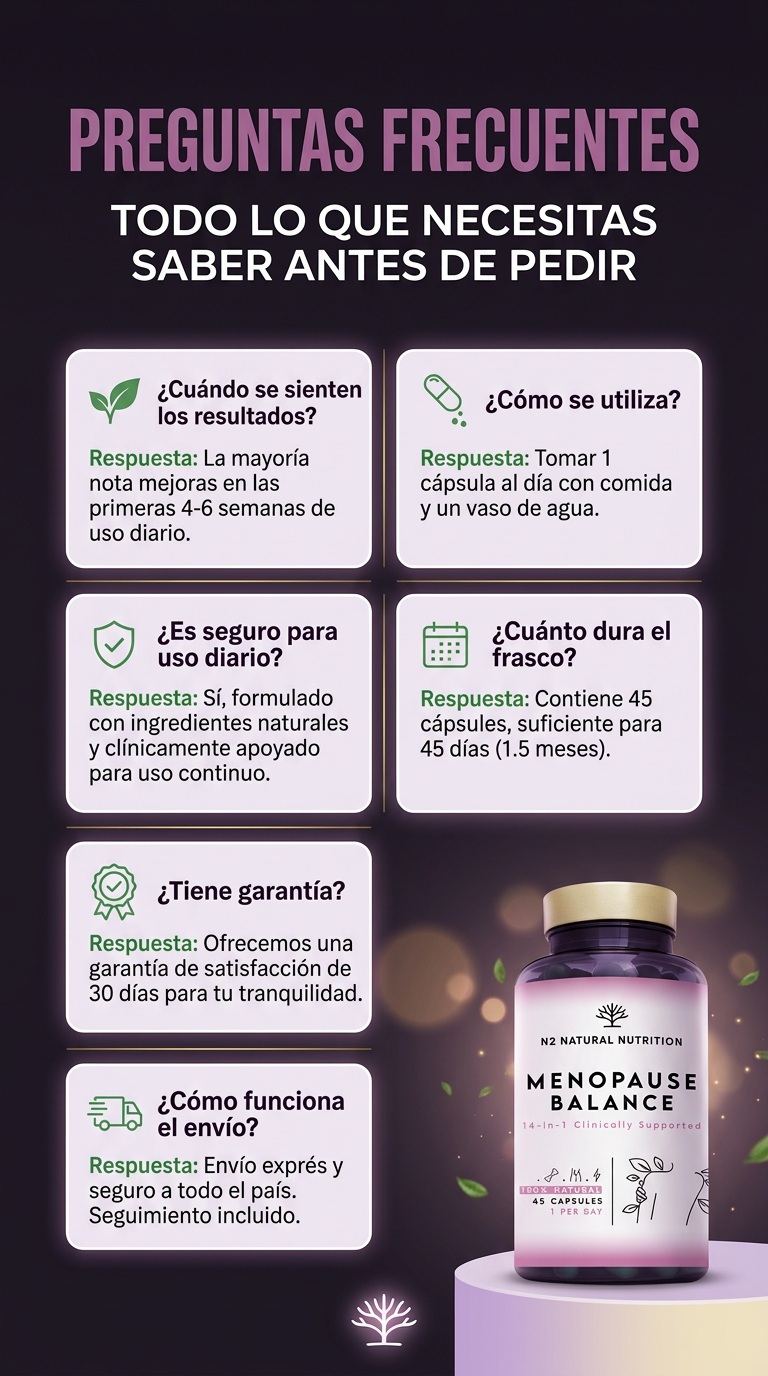 MENOPAUSE BALANCE — Preguntas frecuentes